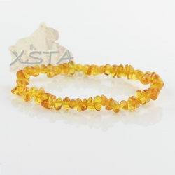 Dark yellow chips style amber bracelet
